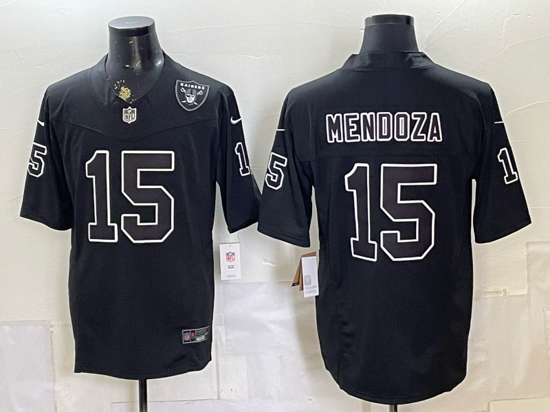 Men 2026 Oakland Raiders #15 Mendoza black Nike Limited NFL Jersey 0918004